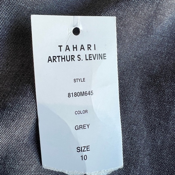 Tahari Arthur S Levine dressy pants in gray size 10 new with tag style #8180m605 - Picture 3 of 8